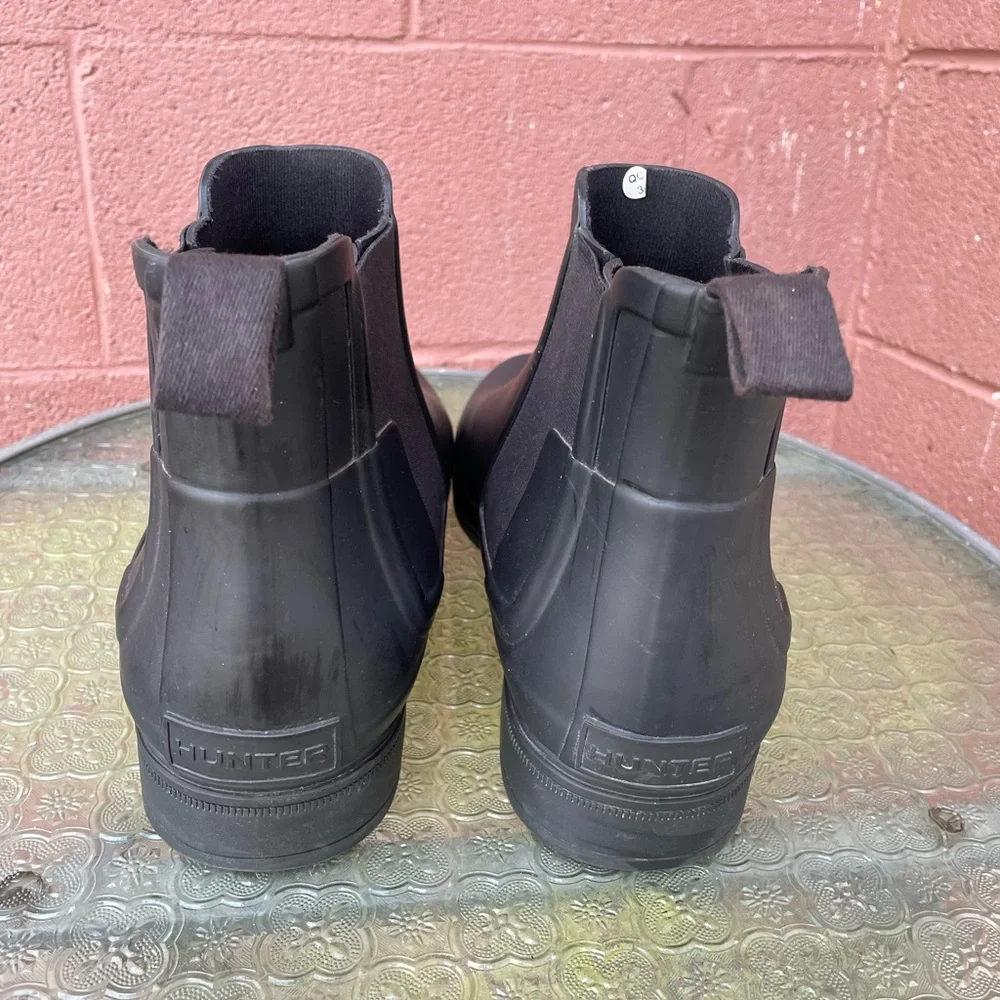 Hunter Refined Slim Fit Chelsea Black Boots Size 13 Men’s